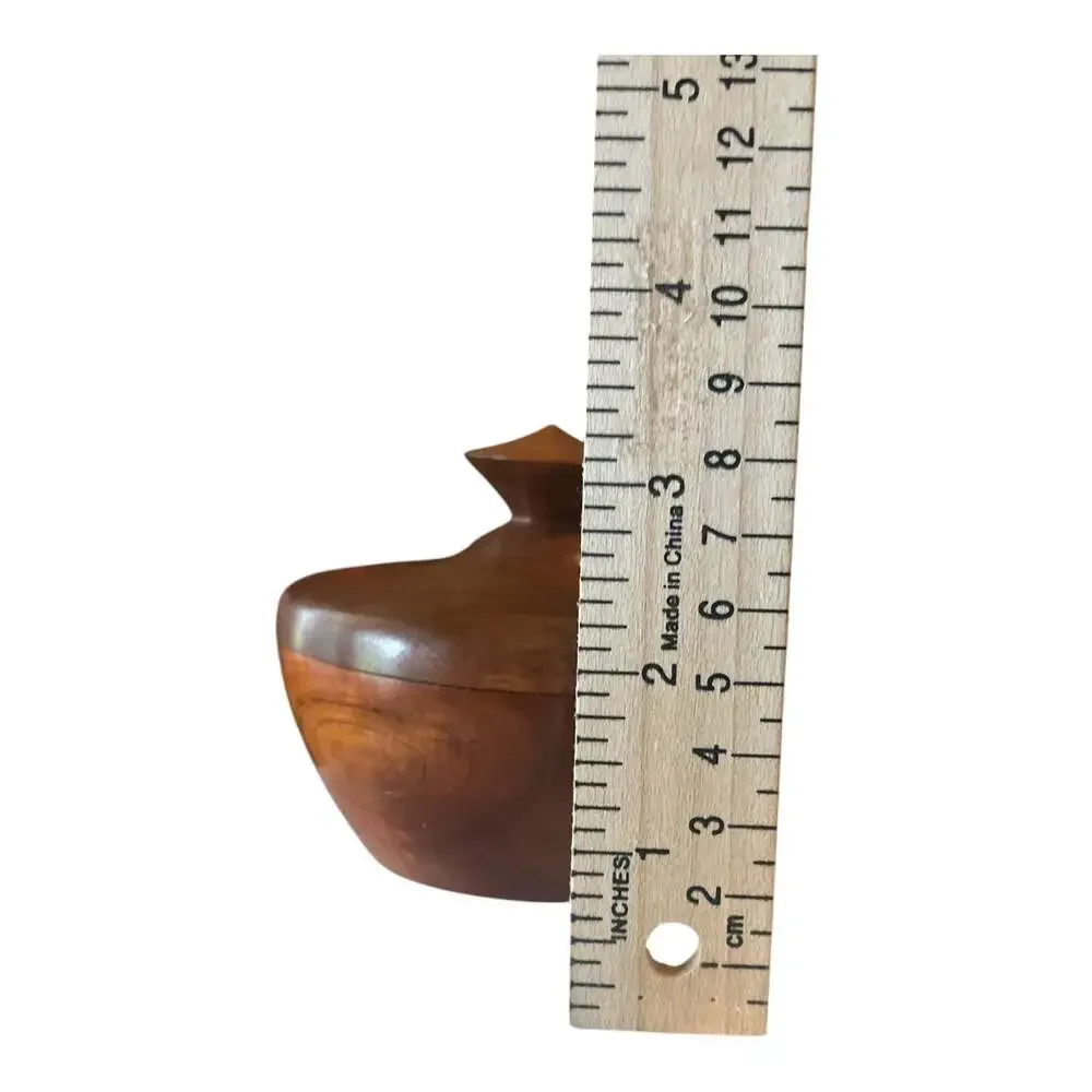 Vintage Hand-Turned Myrtlewood Lidded Keepsake Bowl